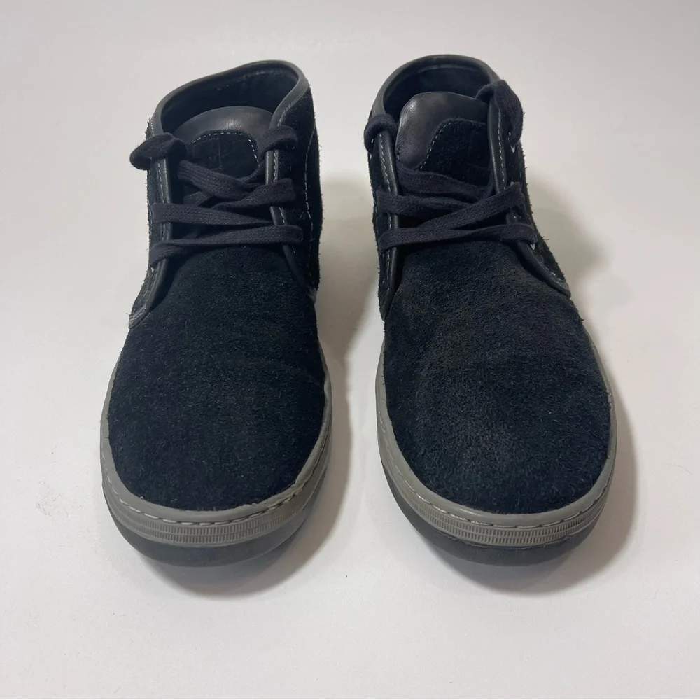 Johnston & Murphy McGuffey Suede Leather Lace Up Chukka Boots, Black, Size 10.5